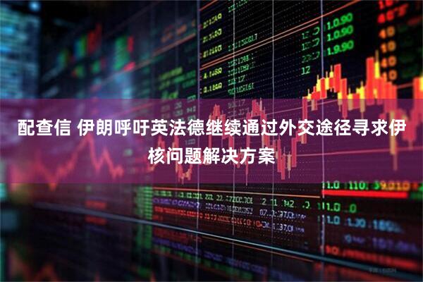 配查信 伊朗呼吁英法德继续通过外交途径寻求伊核问题解决方案