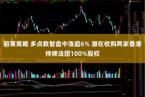 蔚莱策略 多点数智盘中涨超6% 潜在收购两家香港持牌法团100%股权